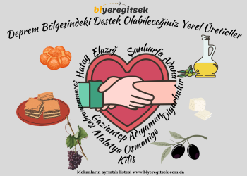 Deprem Bölgesindeki Destek Olabileceğiniz Yerel Üreticiler